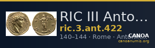 RIC III Antoninus Pius 422 — CANOA