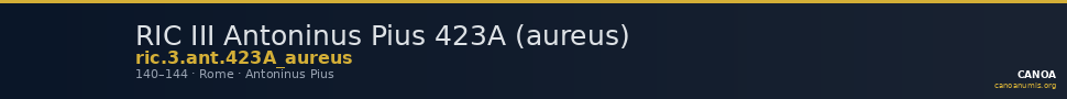 RIC III Antoninus Pius 423A (aureus) — CANOA