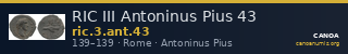 RIC III Antoninus Pius 43 — CANOA