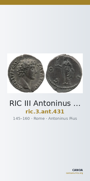 RIC III Antoninus Pius 431 — CANOA