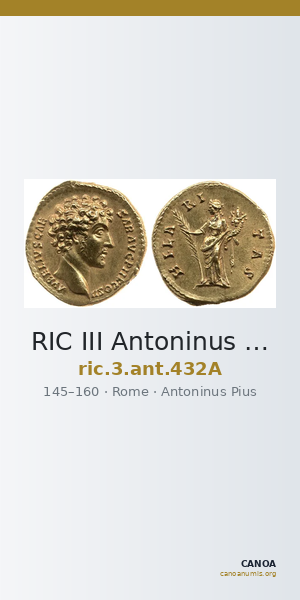 RIC III Antoninus Pius 432A — CANOA