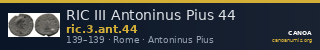 RIC III Antoninus Pius 44 — CANOA