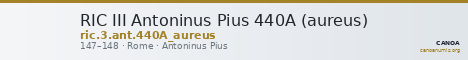RIC III Antoninus Pius 440A (aureus) — CANOA