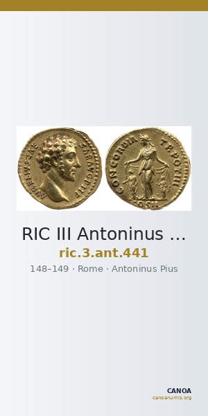 RIC III Antoninus Pius 441 — CANOA