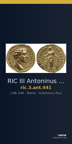 RIC III Antoninus Pius 441 — CANOA