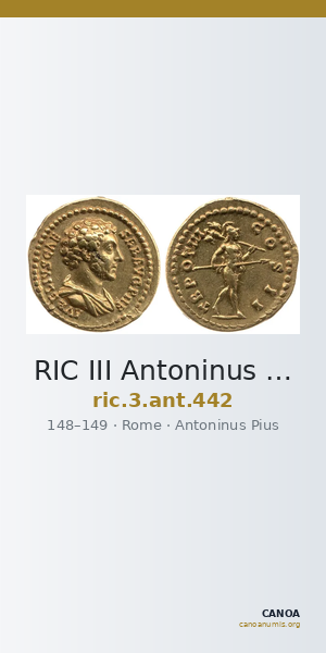 RIC III Antoninus Pius 442 — CANOA