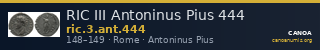 RIC III Antoninus Pius 444 — CANOA