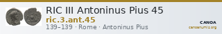 RIC III Antoninus Pius 45 — CANOA