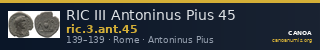 RIC III Antoninus Pius 45 — CANOA