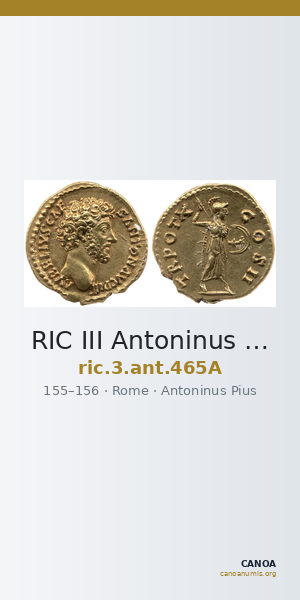 RIC III Antoninus Pius 465A — CANOA