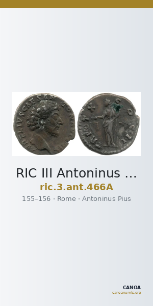 RIC III Antoninus Pius 466A — CANOA