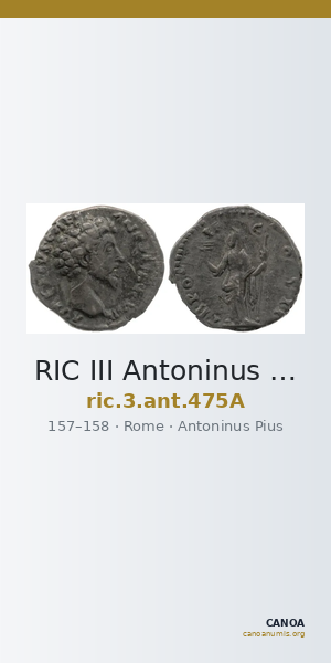RIC III Antoninus Pius 475A — CANOA