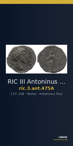 RIC III Antoninus Pius 475A — CANOA