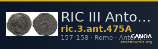 RIC III Antoninus Pius 475A — CANOA