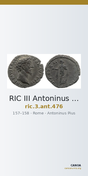 RIC III Antoninus Pius 476 — CANOA