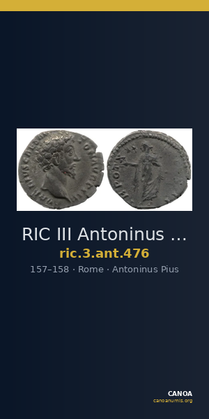 RIC III Antoninus Pius 476 — CANOA