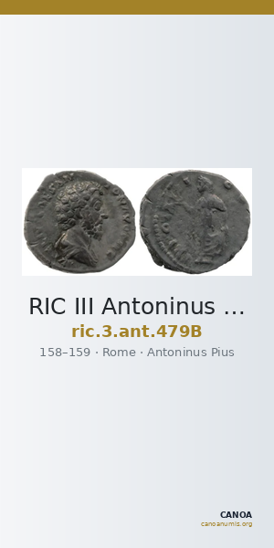 RIC III Antoninus Pius 479B — CANOA