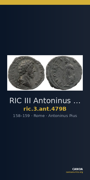 RIC III Antoninus Pius 479B — CANOA