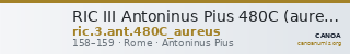 RIC III Antoninus Pius 480C (aureus) — CANOA