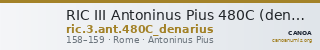 RIC III Antoninus Pius 480C (denarius) — CANOA