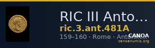 RIC III Antoninus Pius 481A — CANOA