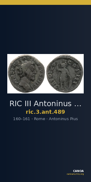 RIC III Antoninus Pius 489 — CANOA