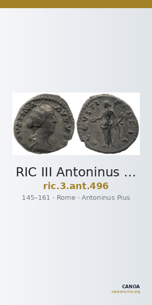 RIC III Antoninus Pius 496 — CANOA