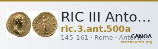 RIC III Antoninus Pius 500a — CANOA