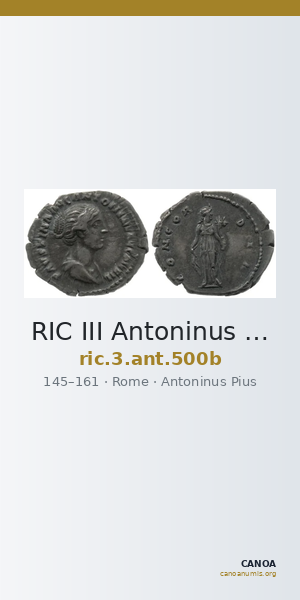 RIC III Antoninus Pius 500b — CANOA