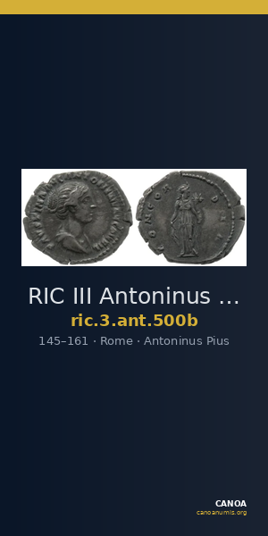 RIC III Antoninus Pius 500b — CANOA