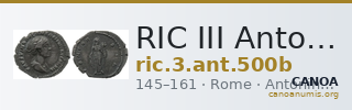 RIC III Antoninus Pius 500b — CANOA