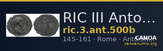 RIC III Antoninus Pius 500b — CANOA