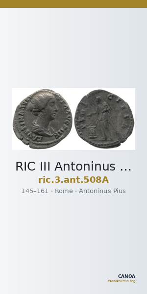 RIC III Antoninus Pius 508A — CANOA