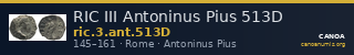 RIC III Antoninus Pius 513D — CANOA