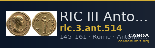 RIC III Antoninus Pius 514 — CANOA