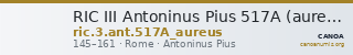 RIC III Antoninus Pius 517A (aureus) — CANOA