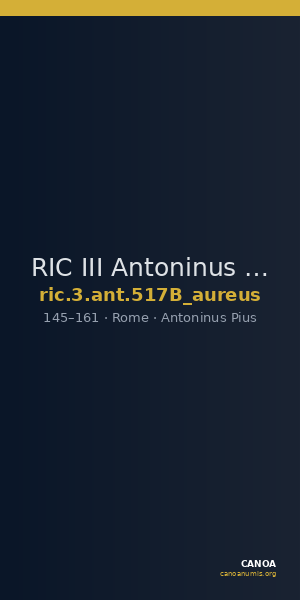 RIC III Antoninus Pius 517B (aureus) — CANOA