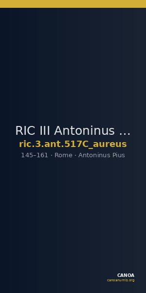 RIC III Antoninus Pius 517C (aureus) — CANOA