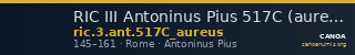RIC III Antoninus Pius 517C (aureus) — CANOA