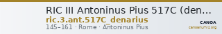 RIC III Antoninus Pius 517C (denarius) — CANOA