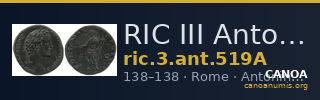 RIC III Antoninus Pius 519A — CANOA