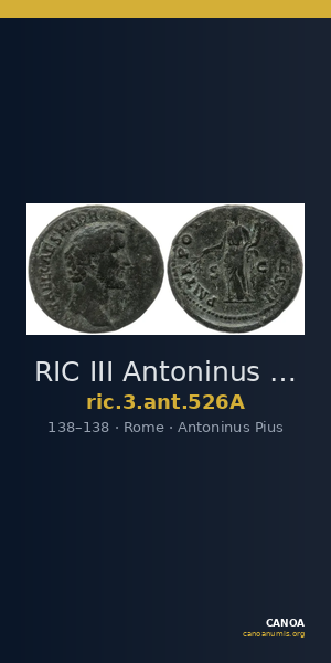 RIC III Antoninus Pius 526A — CANOA