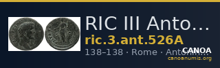 RIC III Antoninus Pius 526A — CANOA