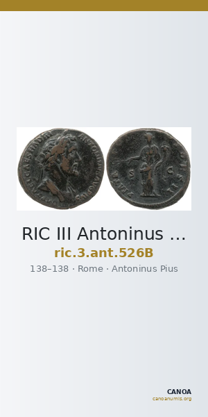 RIC III Antoninus Pius 526B — CANOA