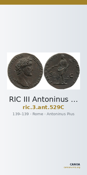 RIC III Antoninus Pius 529C — CANOA