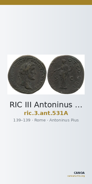 RIC III Antoninus Pius 531A — CANOA
