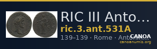 RIC III Antoninus Pius 531A — CANOA
