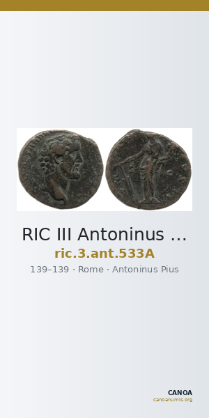 RIC III Antoninus Pius 533A — CANOA