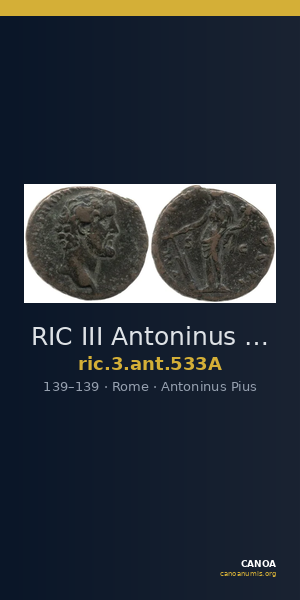 RIC III Antoninus Pius 533A — CANOA