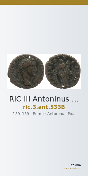 RIC III Antoninus Pius 533B — CANOA